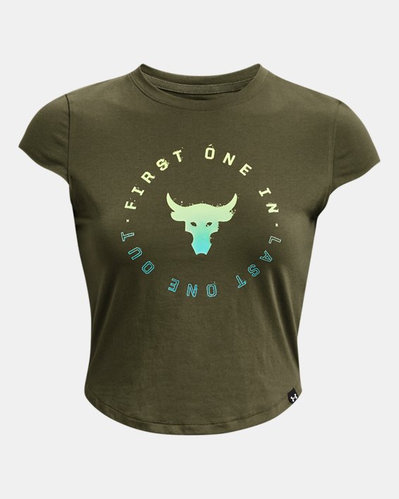 Tee-shirt à manches courtes Project Rock Night Shift pour femme, Green, pdpMainDesktop image number 4